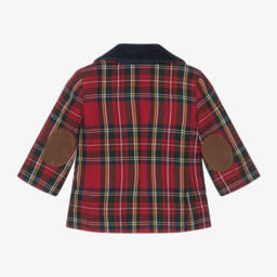 Piccola Speranza-Boys Tartan Red Blazer | Childrensalon Outlet