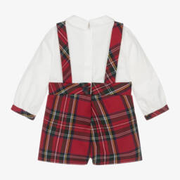 بيكولا سبيرانزا-بودي سوت تارتان لون أحمر  | Childrensalon Outlet