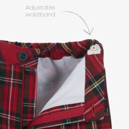 Piccola Speranza-Boys Tartan Red Shorts Ensemble | Childrensalon Outlet