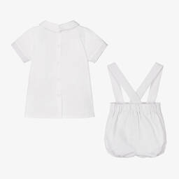 Piccola Speranza-Белый топ и бежевые шорты в полоску для мальчиков | Childrensalon Outlet