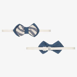 Piccola Speranza-Boys White & Blue Stripe Shorts Set | Childrensalon Outlet