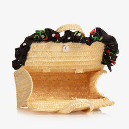 Piccola Speranza-Girls Beige & Black Handbag (21cm) | Childrensalon Outlet