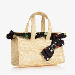 Piccola Speranza-Girls Beige & Black Handbag (21cm) | Childrensalon Outlet