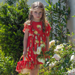 Piccola Speranza-Girls Beige Straw Bucket Tote | Childrensalon Outlet