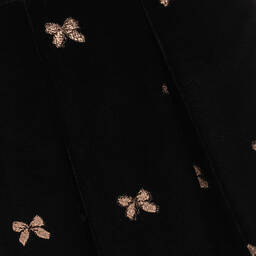 Piccola Speranza-Girls Black Velvet Bow Skirt | Childrensalon Outlet