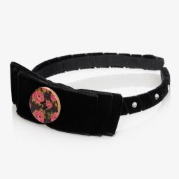 Piccola Speranza-Girls Black Velvet Hairband | Childrensalon Outlet