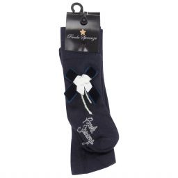 بيكولا سبيرانزا-Girls Blue Cotton Tights | Childrensalon Outlet