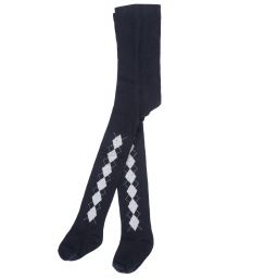 Piccola Speranza-Girls Blue Cotton Tights | Childrensalon Outlet