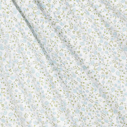 Piccola Speranza-Girls Blue Floral Cotton Dress | Childrensalon Outlet