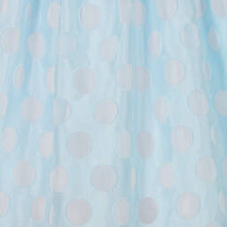 Piccola Speranza-Girls Blue Polka Dot Dress | Childrensalon Outlet