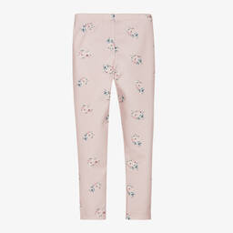 Piccola Speranza-Girls Blush Pink Floral Print Leggings  | Childrensalon Outlet