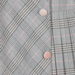 Piccola Speranza-Girls Checked Dress with Pink Accents | Childrensalon Outlet