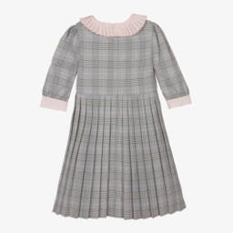 Piccola Speranza-Girls Checked Dress with Pink Accents | Childrensalon Outlet