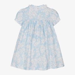 Piccola Speranza-فستان قطني أزرق مزهر للبنات | Childrensalon Outlet