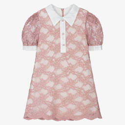 Piccola Speranza-فستان دانتيل وردي أنيق للبنات | Childrensalon Outlet