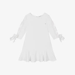 Piccola Speranza-Girls Elegant White Chiffon Dress | Childrensalon Outlet