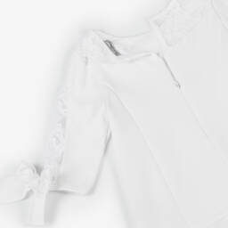 Piccola Speranza-Girls Elegant White Chiffon Dress | Childrensalon Outlet