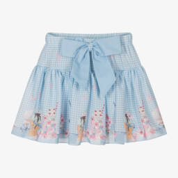 Piccola Speranza-Girls Gingham Chiffon Skirt-Shorts Delight | Childrensalon Outlet