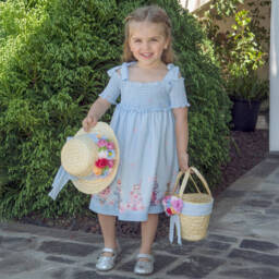 Piccola Speranza-فستان شيفون بنقشة المربعات للبنات | Childrensalon Outlet