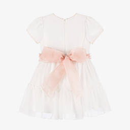 Piccola Speranza-Girls Glittery Floral Sash Dress | Childrensalon Outlet