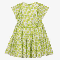 Piccola Speranza-Girls Green Lime Chiffon Dress | Childrensalon Outlet