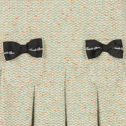 Piccola Speranza-Girls Green Tweed Dress | Childrensalon Outlet