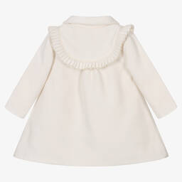 Piccola Speranza-Girls Ivory Traditional Pleated Coat | Childrensalon Outlet