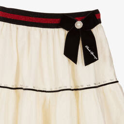 Piccola Speranza-Girls Ivory Tulle Skirt | Childrensalon Outlet
