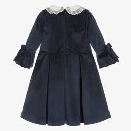 Piccola Speranza-Синее бархатное платье для девочек | Childrensalon Outlet