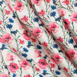 Piccola Speranza-Girls Pink & Blue Floral Satin Dress | Childrensalon Outlet