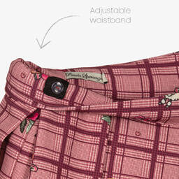 Piccola Speranza-Girls Pink Check Bows Skirt | Childrensalon Outlet