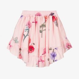 Piccola Speranza-Розовая юбка из крепа с цветами для девочек | Childrensalon Outlet