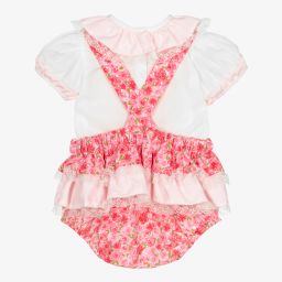 Piccola Speranza-Girls Pink Floral Shortie Set | Childrensalon Outlet