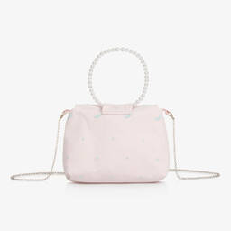 Piccola Speranza-Girls Pink Lace & Tulle Handbag (18cm) | Childrensalon Outlet