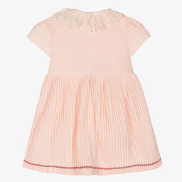 بيكولا سبيرانزا-فستان قطيفة بكسرات لون زهري | Childrensalon Outlet