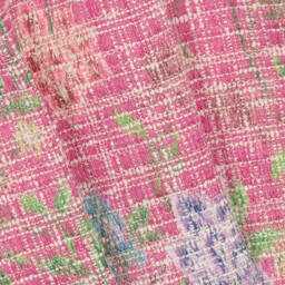 Piccola Speranza-فستان تويد مع ياقة مزينة بترتر لون زهري | Childrensalon Outlet