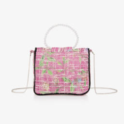 Piccola Speranza-Girls Pink Tweed Shoulder Bag | Childrensalon Outlet