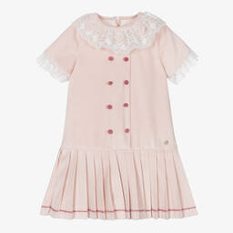 Piccola Speranza-Розовое бархатное плиссированное платье | Childrensalon Outlet