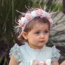 Piccola Speranza-طوق رأس زهري وأبيض للبنات | Childrensalon Outlet