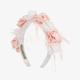 Piccola Speranza-طوق رأس زهري وأبيض للبنات | Childrensalon Outlet