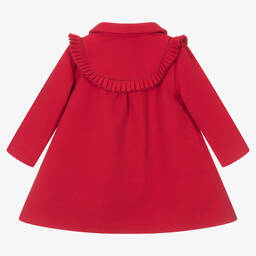 Piccola Speranza-Girls Red Traditional Pleated Coat | Childrensalon Outlet