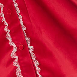 Piccola Speranza-Girls Red Velvet Dress | Childrensalon Outlet