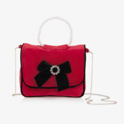 Piccola Speranza-Girls Ruby Velvet Purse (19cm) | Childrensalon Outlet
