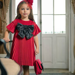 Piccola Speranza-Girls Ruby Velvet Purse (19cm) | Childrensalon Outlet