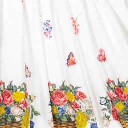 Piccola Speranza-Girls White Floral Dress | Childrensalon Outlet