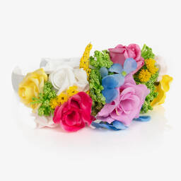 Piccola Speranza-Girls White Floral Hairband | Childrensalon Outlet