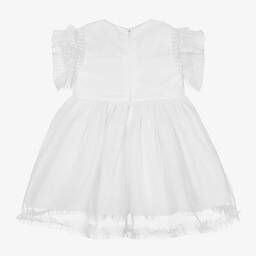Piccola Speranza-Белое платье из тюля с кружевом | Childrensalon Outlet