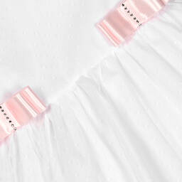 Piccola Speranza-Белое платье из тюля с кружевом | Childrensalon Outlet