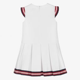 Piccola Speranza-Белое плиссированное платье с бантами для девочек | Childrensalon Outlet