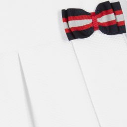 Piccola Speranza-Белое плиссированное платье с бантами для девочек | Childrensalon Outlet